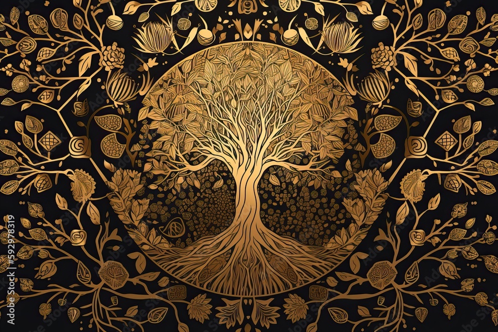 Tree of Life Mandala. Generative AI Stock Illustration | Adobe Stock