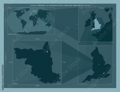 Erewash, England - Great Britain. Described location diagram photo