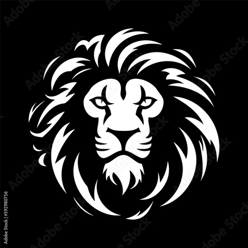 Wallpaper Mural Black and White Lion Head for Logo Design Torontodigital.ca