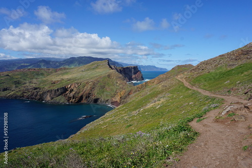 hiking on coastline