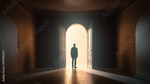 A man standing in front of a doorway