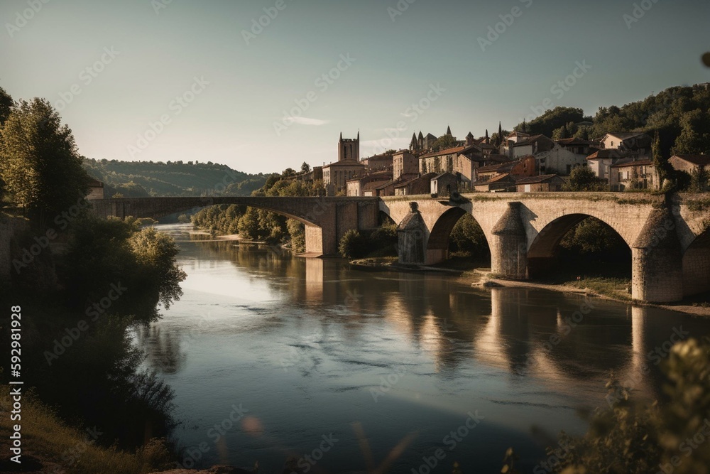 Carte du département du LotetGaronne, 47. Generative AI Stock
