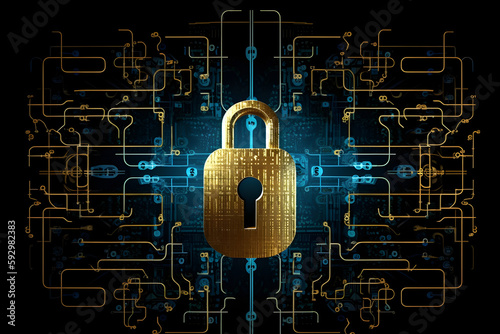 Robust Cybersecurity Concept - Protecting Digital Assets and Data - Online Privacy and Safety Solutions - AI-Generated