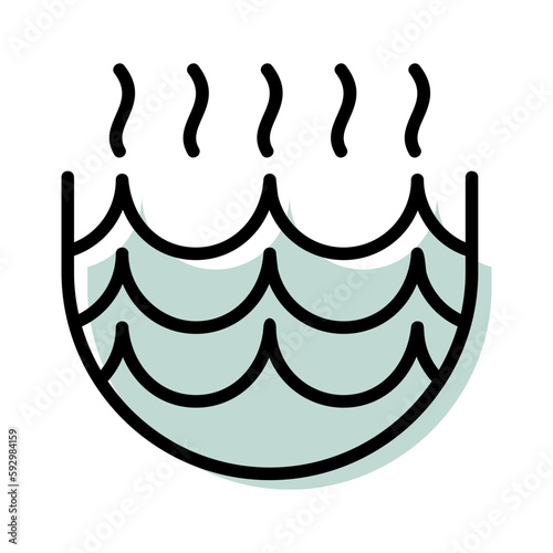 sauna hot water tub salon and spa icon vector illustration