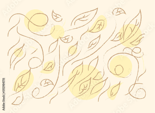 abstract floral background spring theme