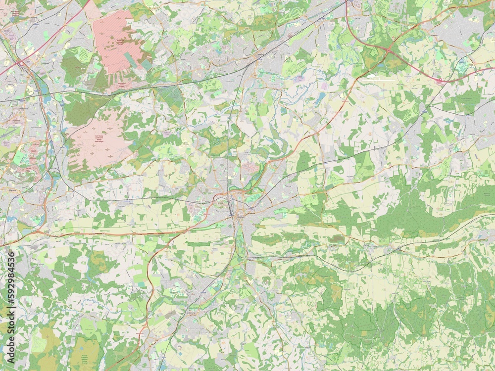 Guildford, England - Great Britain. OSM. No legend Guildford, England - Great Britain. OSM. No legend