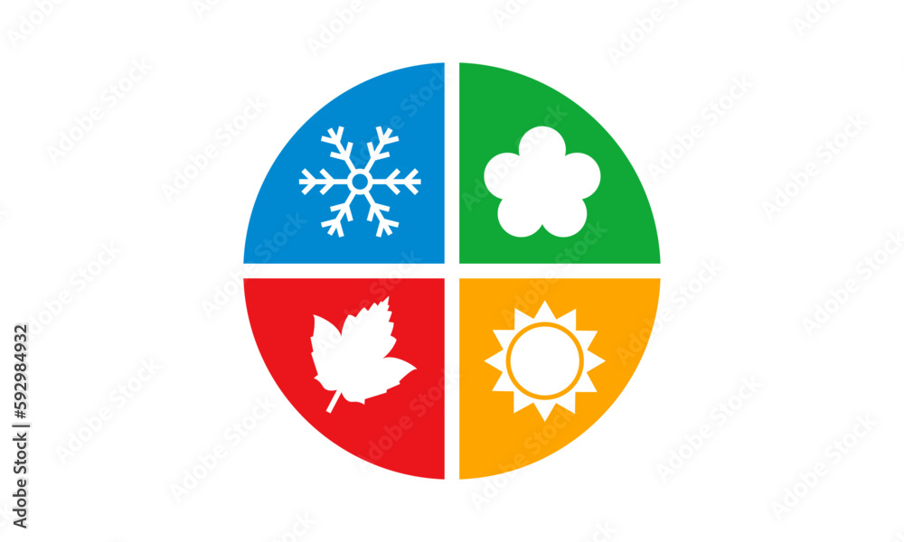 four seasons of the year logo icon concept four seasons of the year logo icon concept