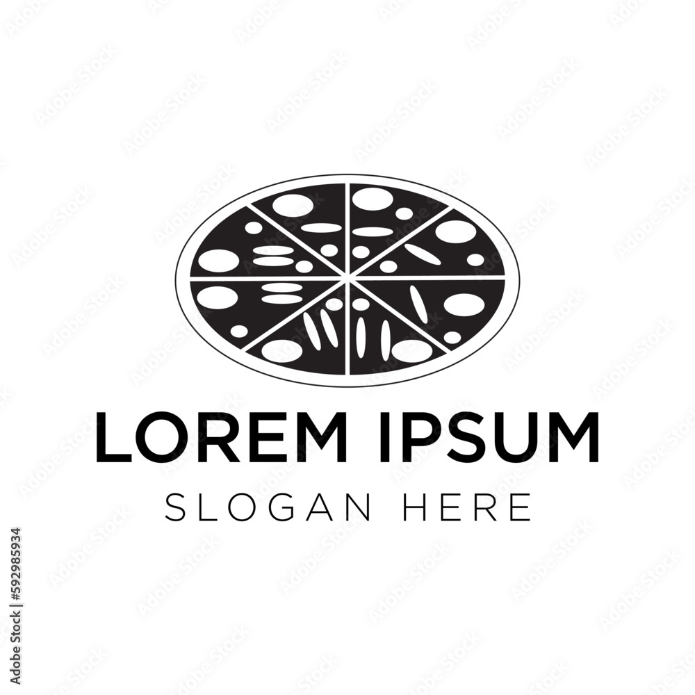 pizza logo vector illustration isolated on white background pizza logo vector illustration isolated on white background