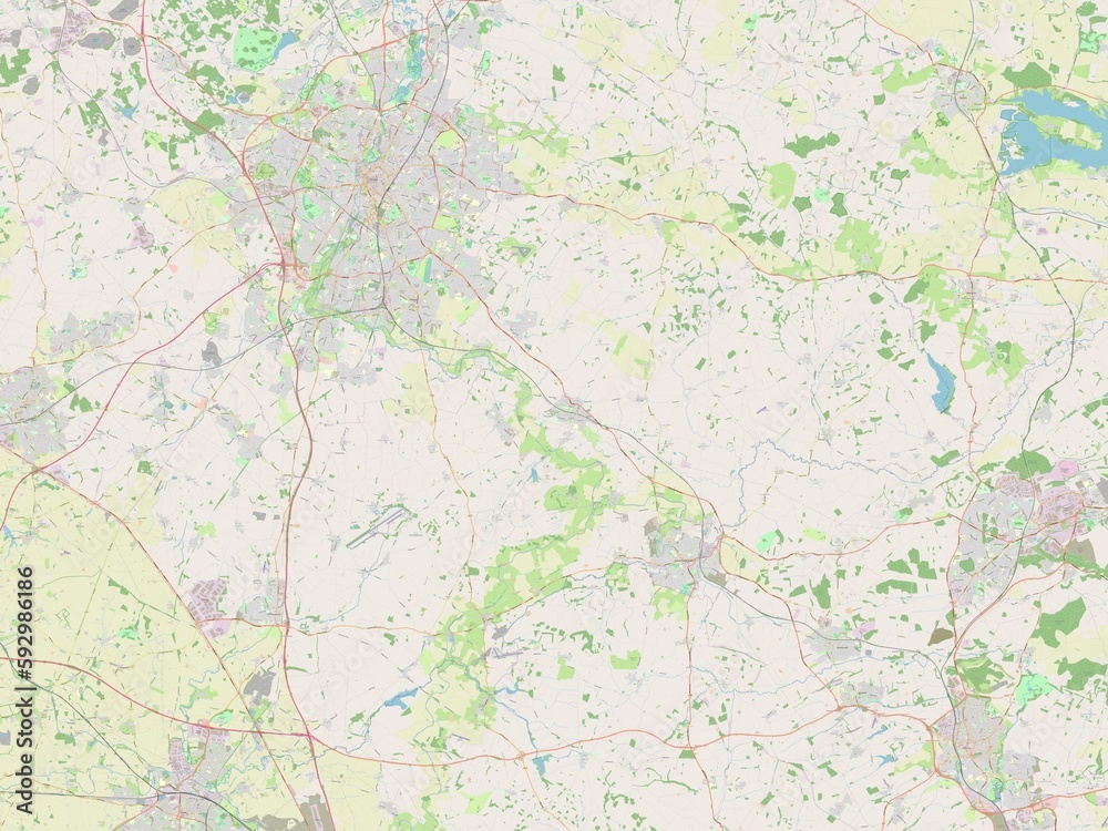 Obraz premium Harborough, England - Great Britain. OSM. No legend