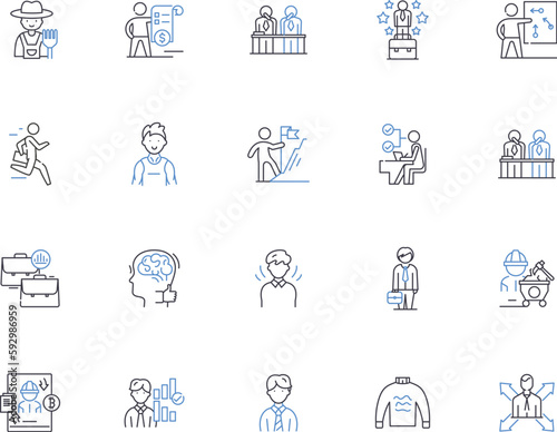 Men culture outline icons collection. Masculinity, Tradition, Identity, Values, Rites, Practices, Habits vector and illustration concept set. Beliefs, Family, Customs linear signs