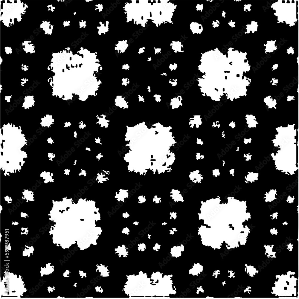 Grunge background with abstract shapes. Black and white texture. Seamless monochrome repeating pattern for decor, fabric, cloth. Grunge background with abstract shapes. Black and white texture. Seamless monochrome repeating pattern for decor, fabric, cloth.