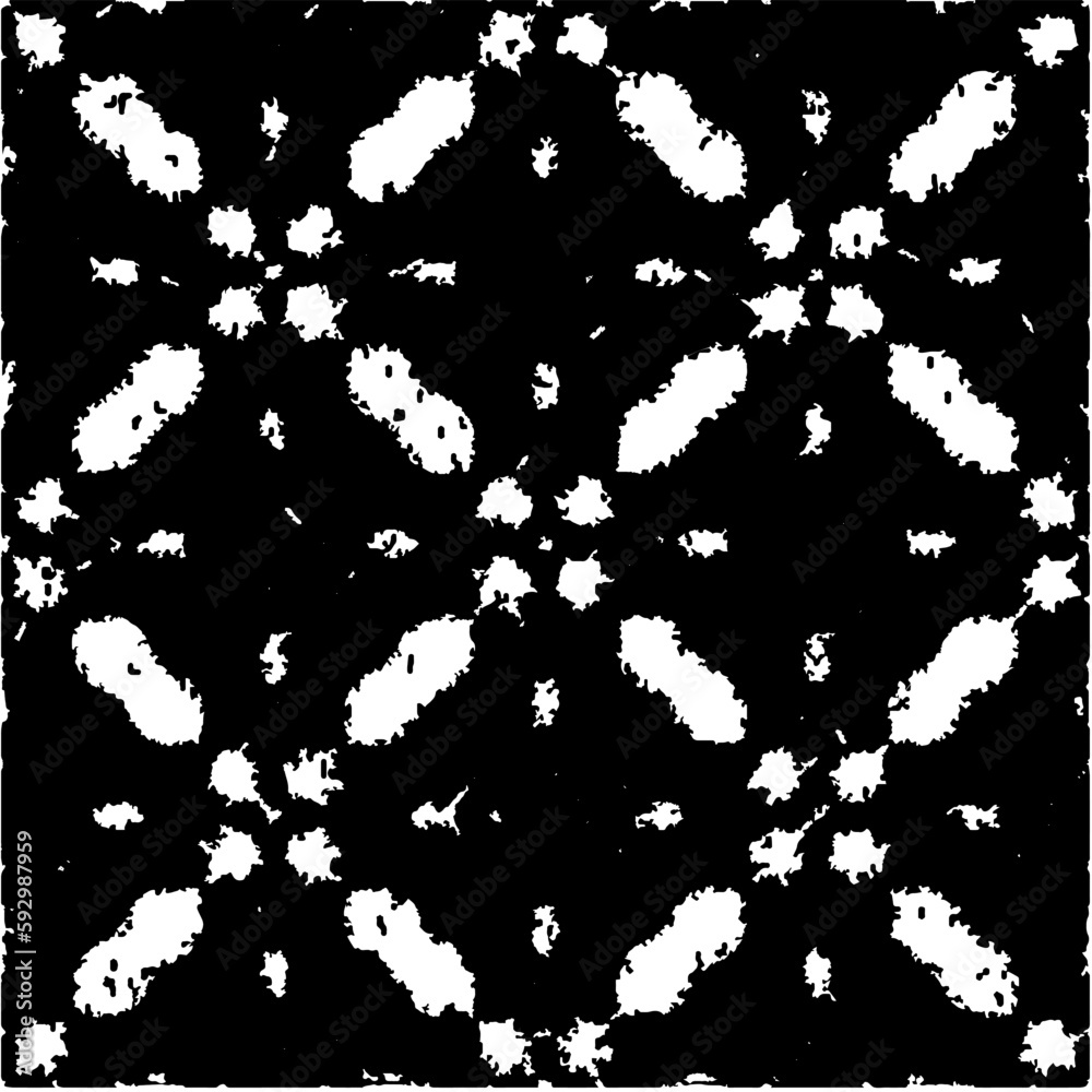 Grunge background with abstract shapes. Black and white texture. Seamless monochrome repeating pattern for decor, fabric, cloth. Grunge background with abstract shapes. Black and white texture. Seamless monochrome repeating pattern for decor, fabric, cloth.