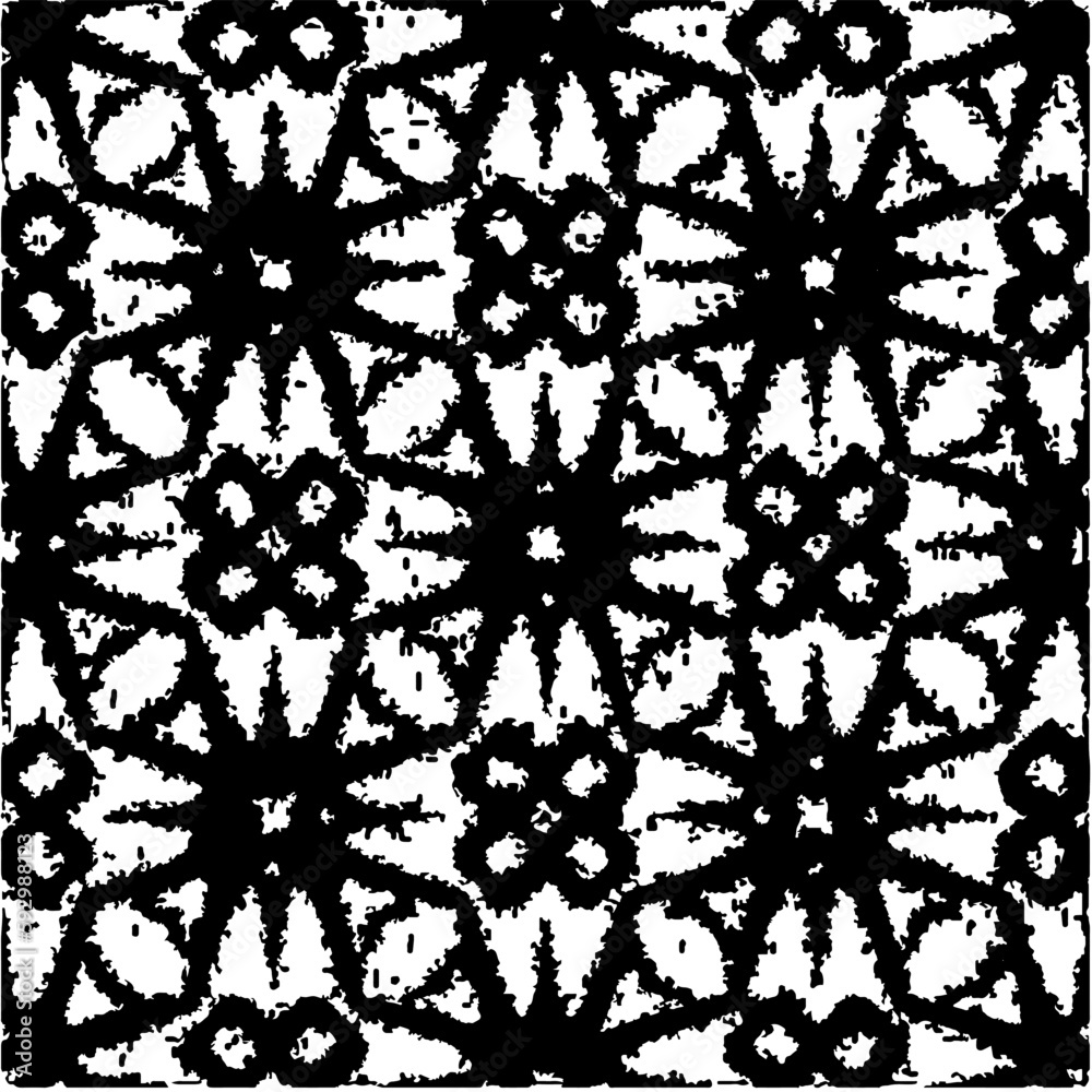 Grunge background with abstract shapes. Black and white texture. Seamless monochrome repeating pattern for decor, fabric, cloth. Grunge background with abstract shapes. Black and white texture. Seamless monochrome repeating pattern for decor, fabric, cloth.