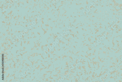 Scattered gold confetti on a green sage background