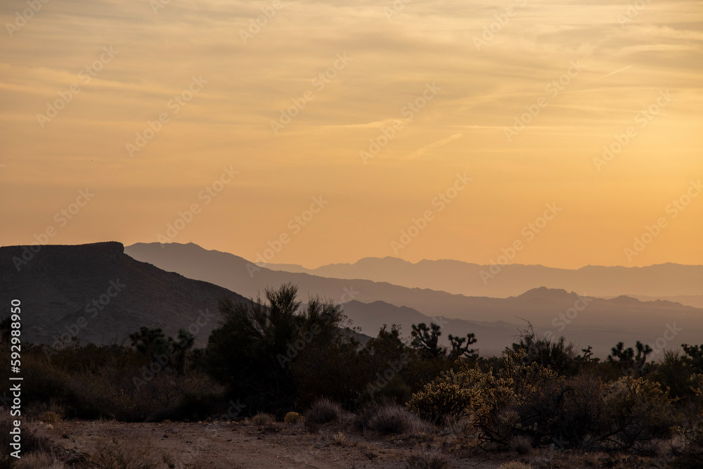 sunset in the mountains