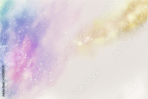 rainbow pastel unicorn candy watercolor on paper abstract background