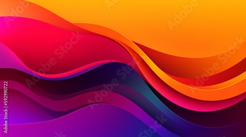 Purple red yellow colours banner poster envelope abstract design.