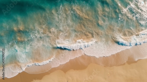 Ocean waves on the beach as a background. Beautiful natur