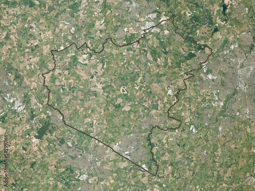 Hinckley and Bosworth, England - Great Britain. High-res satellite. No legend