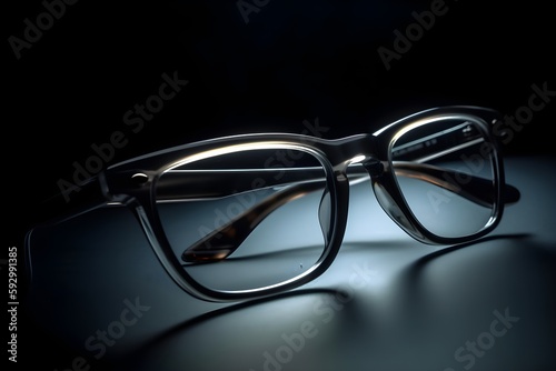 ..Stylish glasses with adjustable lenses improve vision clarity.
