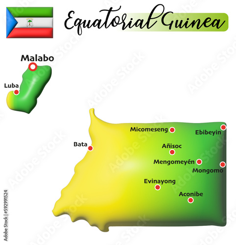Äquatorialguinea, Fläche und Flagge