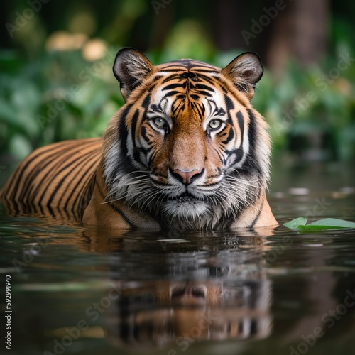 Tiger in the Water © JP-Art