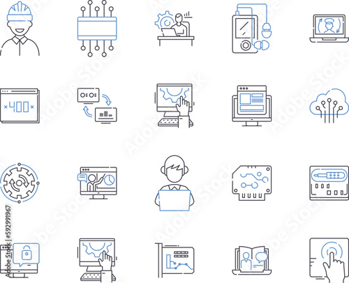 Fotografia Website and device outline icons collection