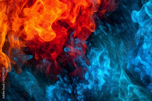 Fire and ice illustratikon background