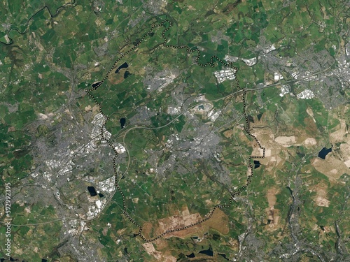 Hyndburn, England - Great Britain. High-res satellite. No legend photo