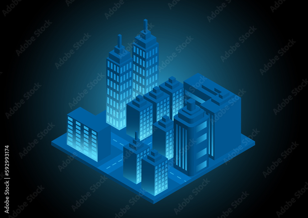 Fototapeta premium futuristic city abstract background image urban infrastructure
