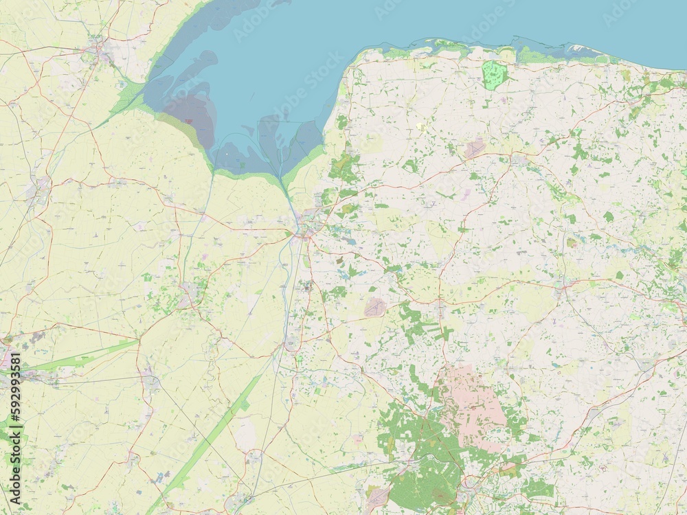 King's Lynn and West Norfolk, England - Great Britain. OSM. No legend