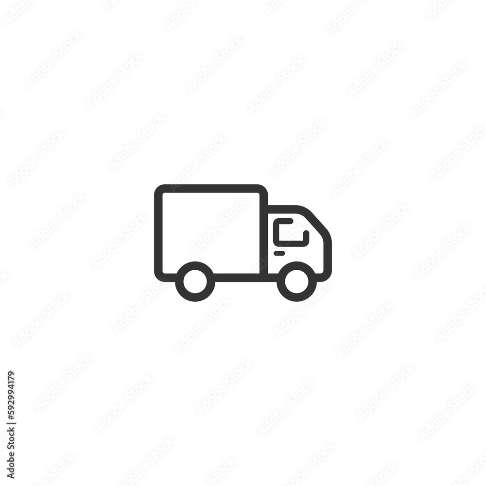 Delivery van vector icon .