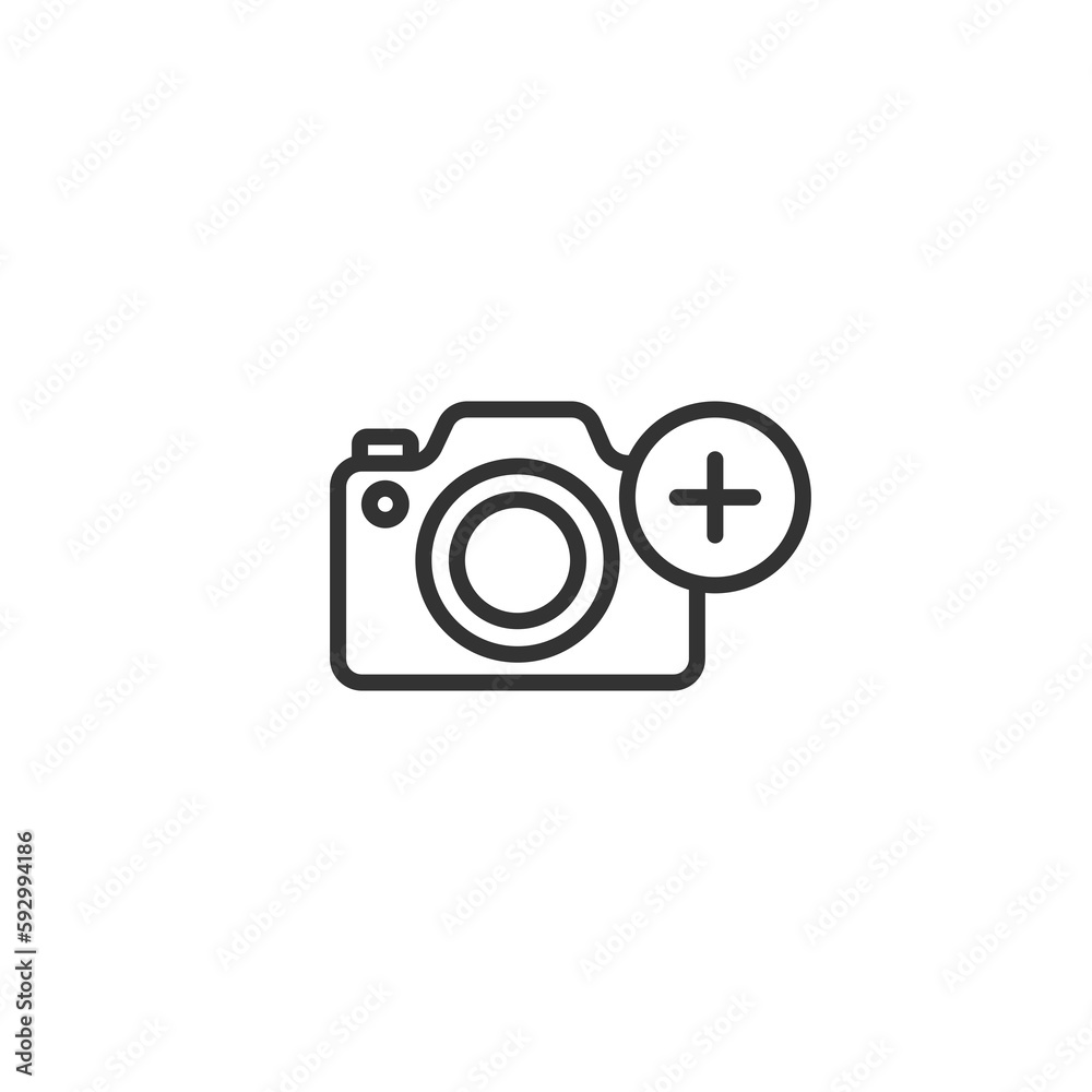 Camera with plus sign icon