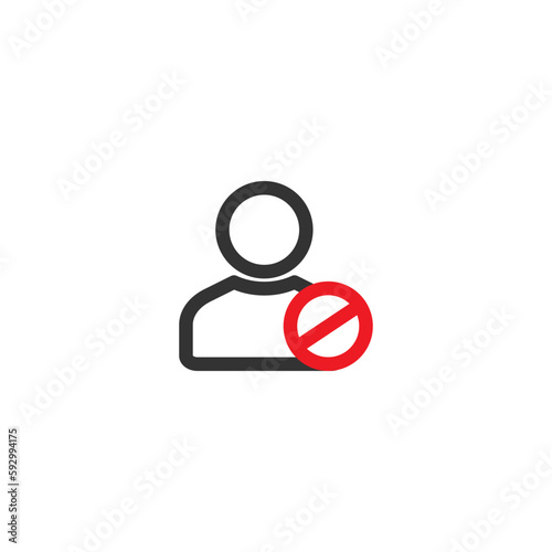 Block user vector icon .