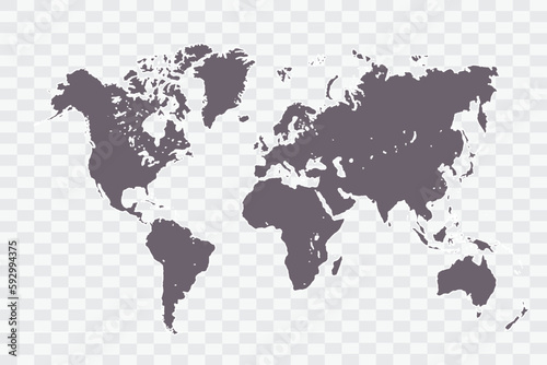 World Map Grey Color on White Background quality files Png