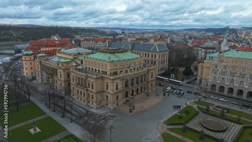 Wallpaper Mural Aerial view of the Rudolfinum Prague, a beautiful neo-renaissance building which is home to the Czech Philharmonic Orchestra. Torontodigital.ca