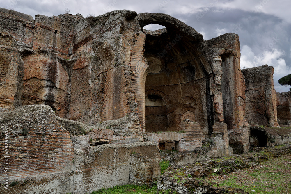 The Baths of Hadrian's Villa in Tivoli, Rome