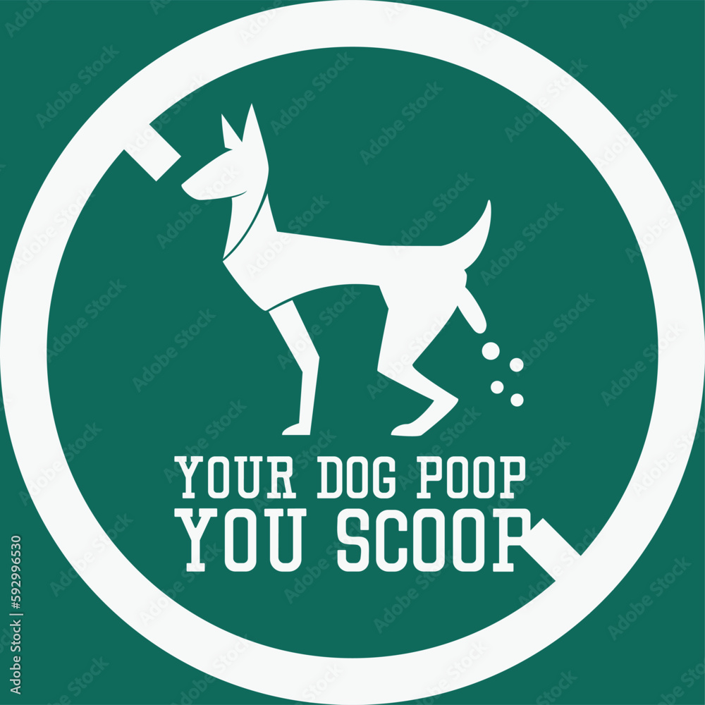 Clean up your dog waste warning sign. vector illustration Clean up your dog waste warning sign. vector illustration
