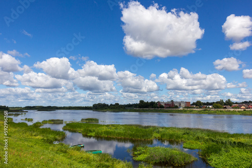 River Daugava near town of Jekabpils in Latvia.