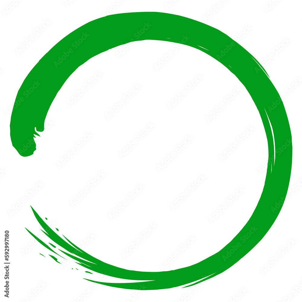 Zen Green Circle Art Brush Stroke Logo Design Icon Zen Green Circle Art Brush Stroke Logo Design Icon