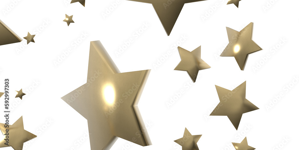 Fototapeta premium XMAS Holiday golden decoration, glitter frame isolated -