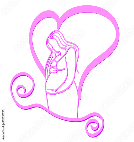 silhouette de femme enceinte