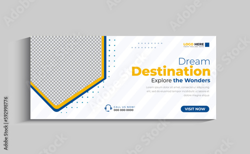 Tour and Travel social media Cover banner template design