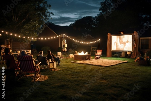 Outdoor Theater Experience, Enjoying a Movie under the Stars, Unforgettable Moments