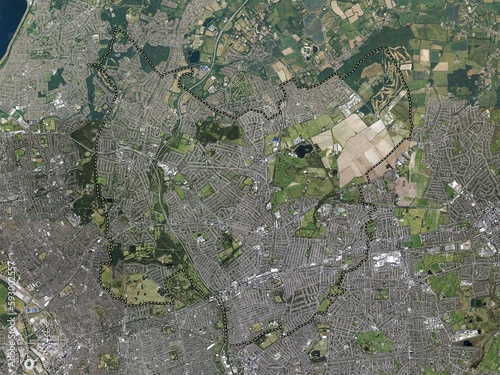 London Borough of Redbridge, England - Great Britain. High-res satellite. No legend photo