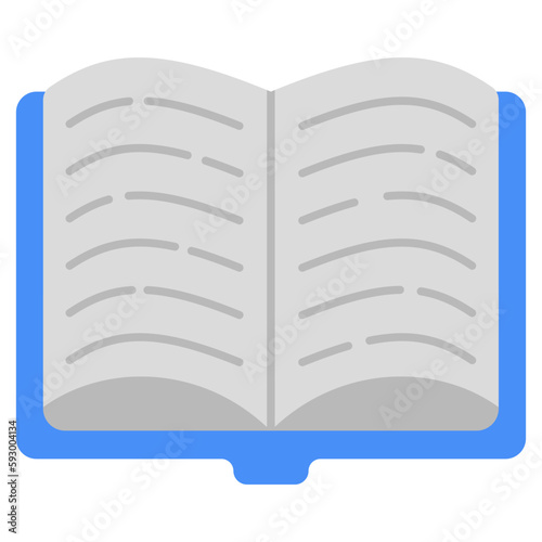 Trendy vector design of open book