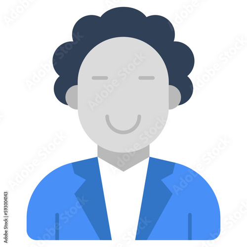 An editable design icon of scientist 