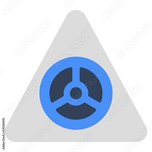 Trendy vector design of radioactive sign