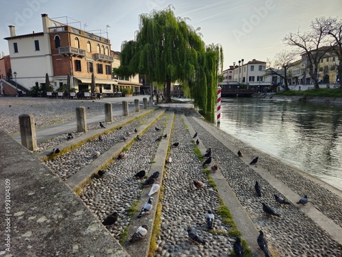 Photography Brenta River in Dolo, Venice.Italy