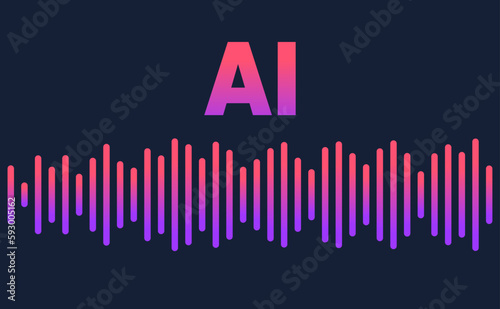 Artificial Intelligence Speech Voice Recognition Audio Signal Natural Language Processing Abstract Gradient Vector Background